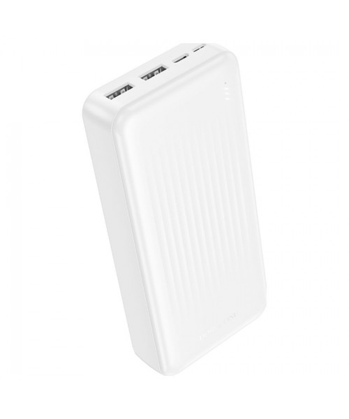 Borofone BJ78A Power Bank 20000mAh με 2 Θύρες USB-A Λευκό