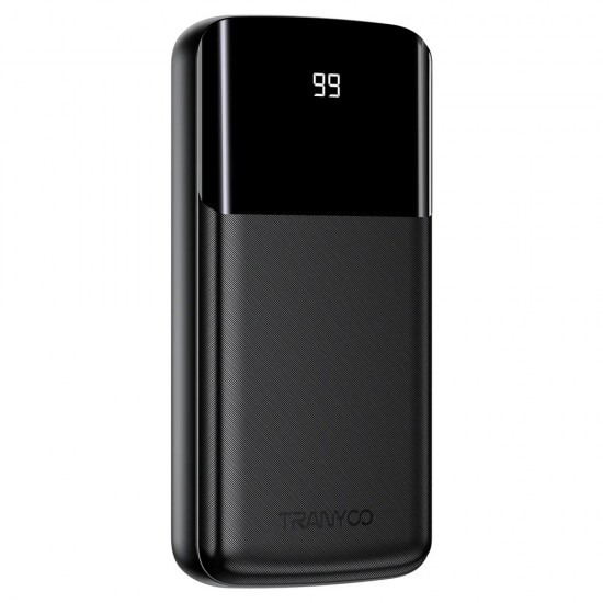 Tranyoo T-D09 Power Bank 10000mAh με Ψηφιακή LED Ένδειξη – Μαύρο