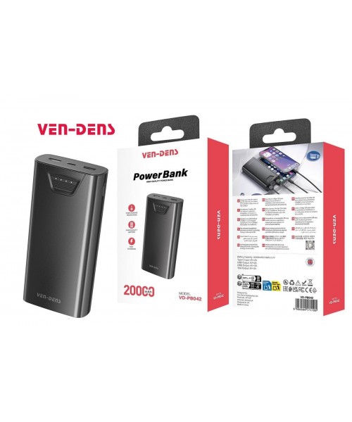 Ven‑Dens VD‑PB048 – Power Bank 20 000 mAh