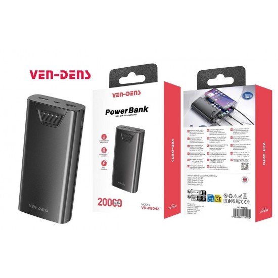 Ven‑Dens VD‑PB048 – Power Bank 20 000 mAh