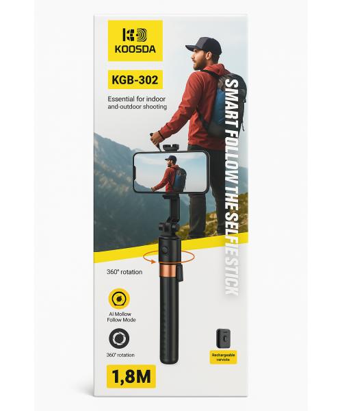 Koosda KGB -302 Selfie Stick Τρίποδο ME Bluetooth 360 rotation 