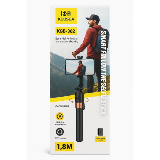 Koosda KGB -302 Selfie Stick Τρίποδο ME Bluetooth 360 rotation Koosda KGB -302 Selfie Stick Τρίποδο ME Bluetooth 360 rotation
