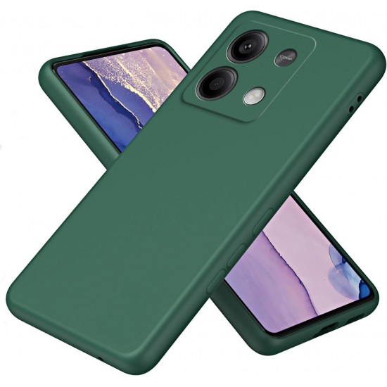 Θήκη Siipro για XIAOMI redmi note 13 pro -4G Silicone Tpu Soft Touch -Σκούρο Πράσινο