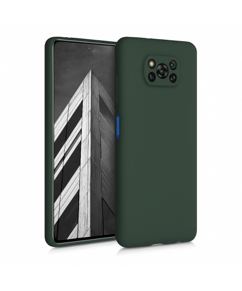 Θήκη Siipro για Poco x3 Silicone Tpu Soft Touch -Σκούρο Πράσινο
