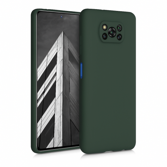 Θήκη Siipro για Poco x3 Silicone Tpu Soft Touch -Σκούρο Πράσινο