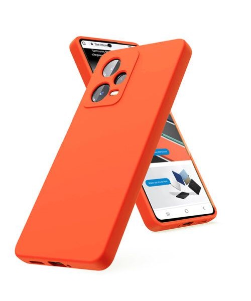 Θήκη Siipro για XIAOMI Redmi note  12 pro  -5G  Silicone Tpu Soft Touch -Πορτοκαλί