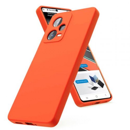 Θήκη Siipro για XIAOMI Redmi note  12 pro  -5G  Silicone Tpu Soft Touch -Πορτοκαλί