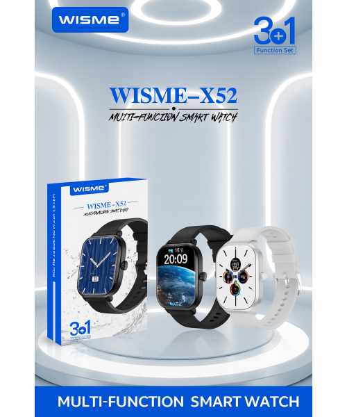 Smartwatch WISME X52 – Πολυλειτουργικό Ρολόι με Αλλαγή Λουριών