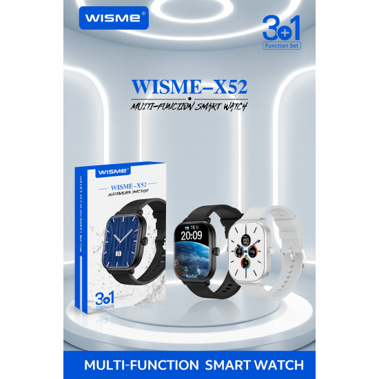 Smartwatch WISME X52 – Πολυλειτουργικό Ρολόι με Αλλαγή Λουριών