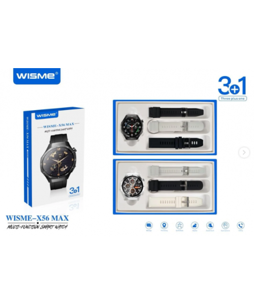 Smartwatch WISME X56 Max – Πολυλειτουργικό Ρολόι με Αλλαγή Λουριών